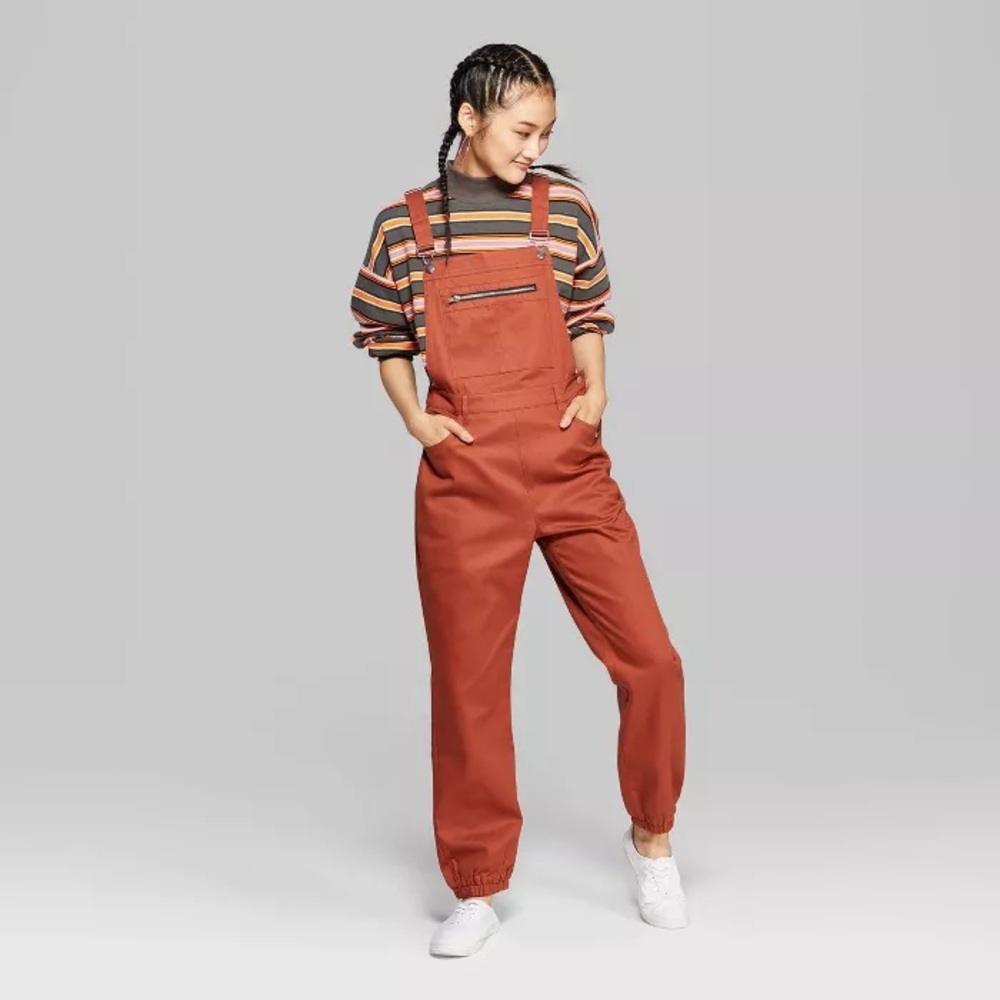 Burnt Orange Overalls